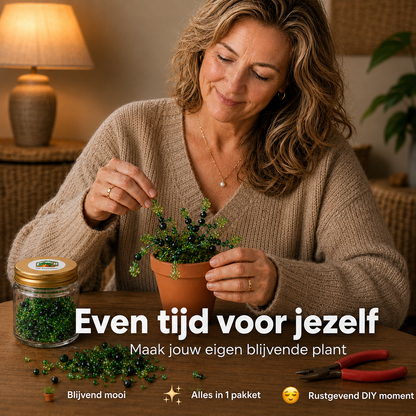 Maak thuis je eigen kralenplant - Zwarte knoppen